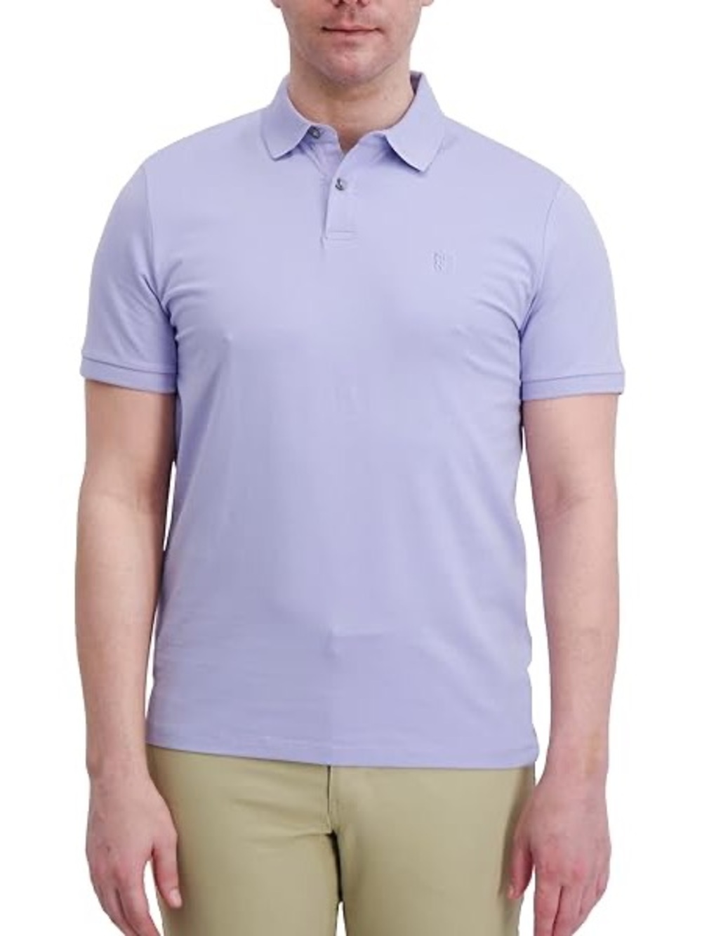 DKNY Men's Lavender Short-Sleeve Polo Shirt